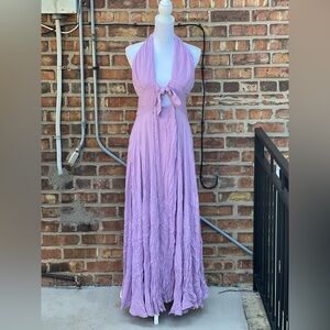 Free People Lavender Halter Maxi Dress